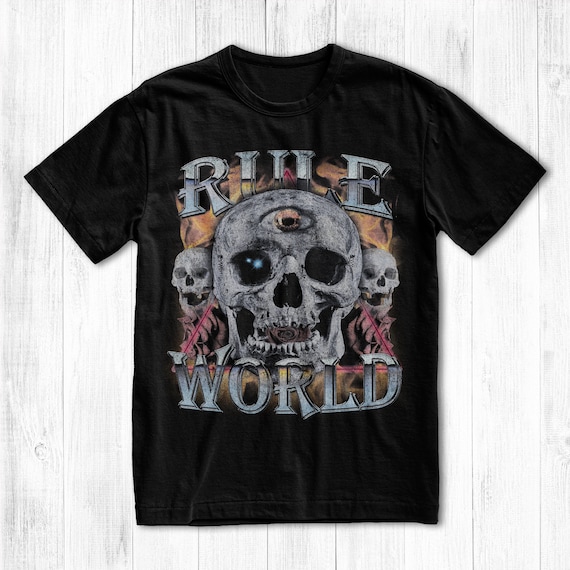 Rule The World T-Shirt | Vintage Streetwear Tee, Skull Shirts, Cool Graphic Tees