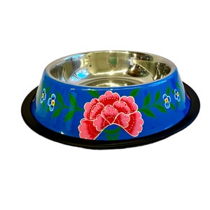 Mother’s Day gifts, Hand painted dog bowl, pet bowl, pet feeder, water bowl, stainless steel, bohemian style, pet gifts, artydog owners,