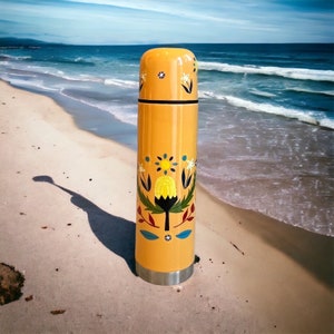 Mother’s Day gifts, hand painted Coffee Thermos, coffee container, travel mug, soup container , reusable, hand painted Kashmiri