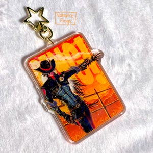 Boothill Glitter Epoxy Keychain | Honkai Star Rail HSR Acrylic Charms
