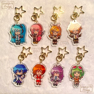 Vocaloid Keychains / pjsekai Acrylic Charms / Hatsune Miku Megurine Luka Kagamine Rin Len Kaito Meiko Gakupo Gumi chibi anime virtual singer