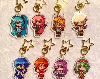 Vocaloid Keychains / pjsekai Acrylic Charms / Hatsune Miku Megurine Luka Kagamine Rin Len Kaito Meiko Gakupo Gumi chibi anime virtual singer