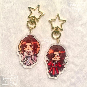 Hualian Keychains / Heaven Official’s Blessing acrylic charms / mxtx tgcf hua cheng x xie lian chibi fanart danmei