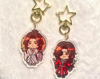 Hualian Keychains / Heaven Official’s Blessing acrylic charms / mxtx tgcf hua cheng x xie lian chibi fanart danmei