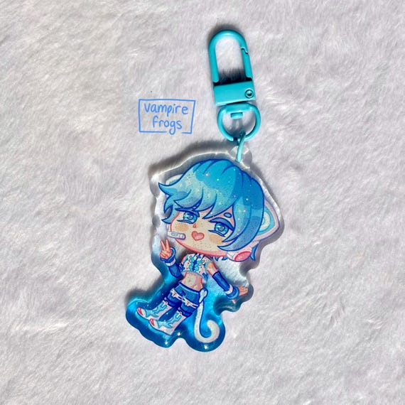Cyber Cat KAITO Acrylic Charm | Cyber Neko Module | Hatsune Miku