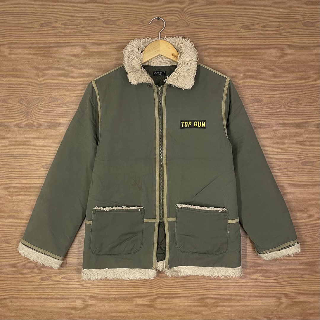 Rare Top Gun Army Military USA Small Logo Embroidery Jacket Sweater / Size Medium Etsy