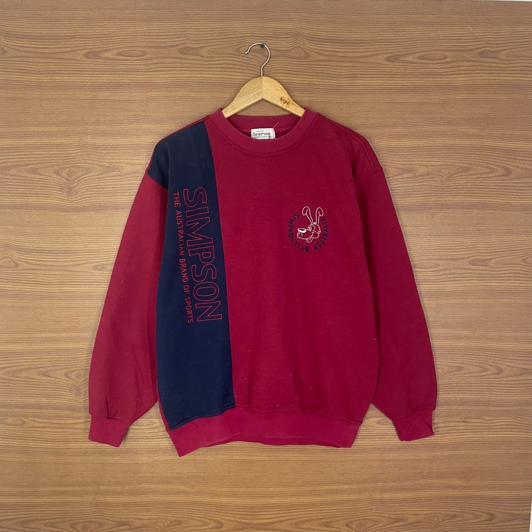 Rare Vintage Simpson Sports Club Australia Big Logo Spellout Etsy
