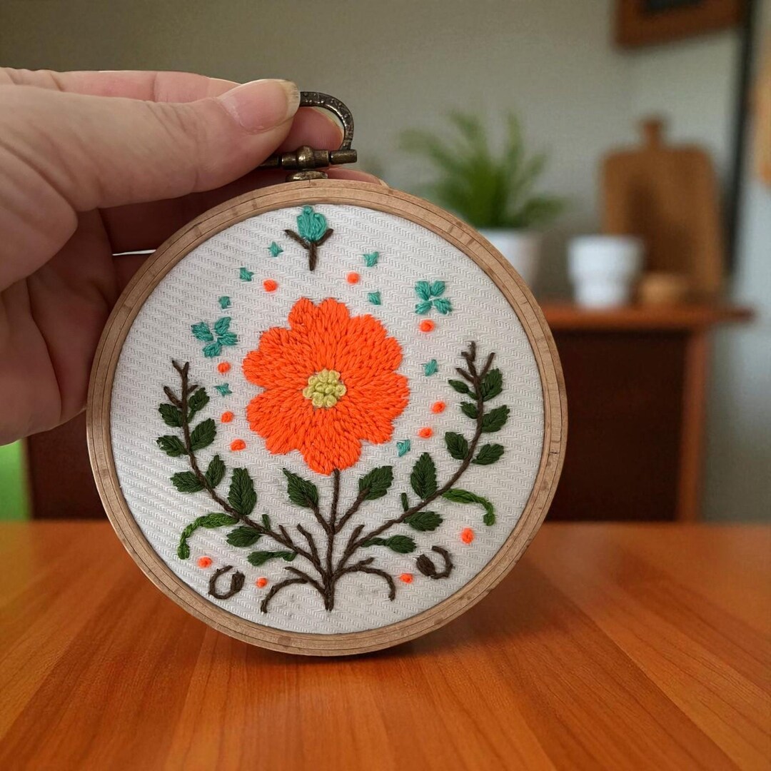 Floral Embroidery Hoop Art: Rustic Cottagecore Wall Decor - Etsy