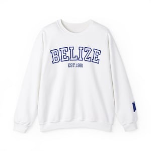 Belize Independence Day Sweatshirt, Caribbean Celebration Sweatshirt, Belize Patriotic Sweater, Unisex Sweatshirt