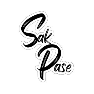 Caribbean Sayings Sticker, &quot;Sak Pase&quot;, Kiss-Cut Laptop or Notebook Sticker, Scrapbook Decoration, Caribbean Inspired
