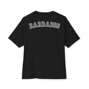 Barbados Tshirt, Caribbean Pride Tee, Unisex Oversized Boxy Tee
