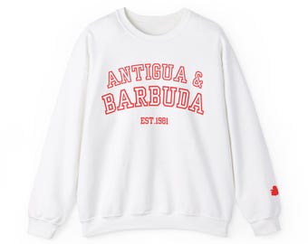 Sudadera con el Día de la Independencia de Antigua y Barbuda, sudadera con motivo de la celebración del Caribe, suéter patriótico de Antigua y Barbuda, sudadera unisex