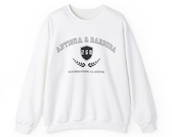 Sudadera de Antigua y Barbuda, sudadera caribeña, sudadera de estilo universitario