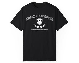 Camiseta de Antigua y Barbuda, camiseta caribeña, camiseta de estilo universitario