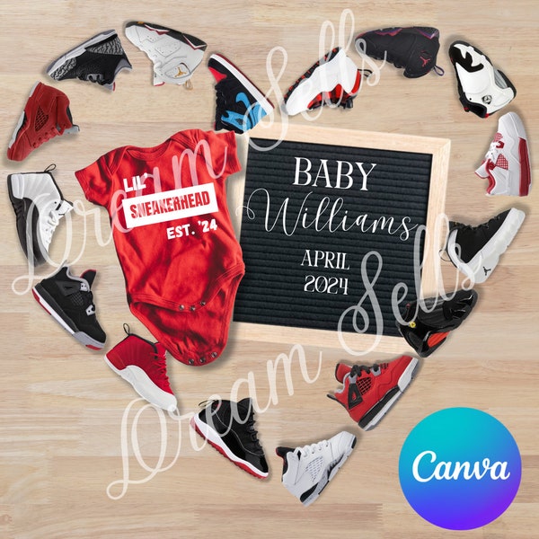 Jordan SNEAKERHEAD Inspired Baby Pregnancy Announcement |Basketball|Sneakers