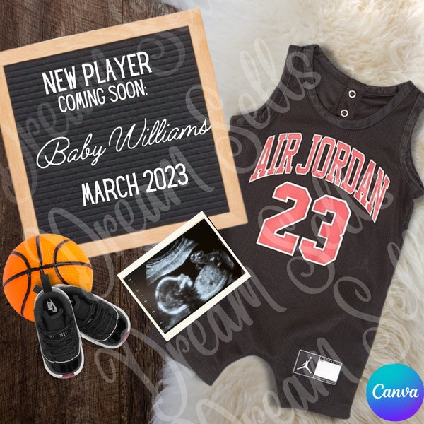 Jordan Inspired Baby Pregnancy Announcement |Basketball|Sneakers