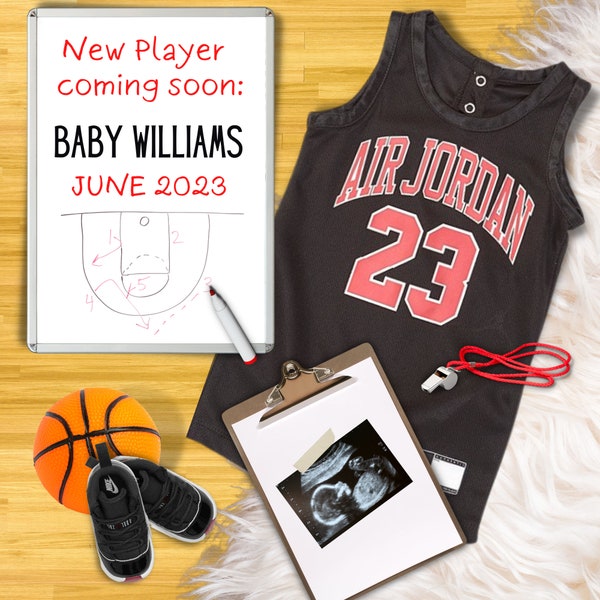 Annonce de grossesse de bébé inspirée par la Jordanie | Basket-ball | Baskets