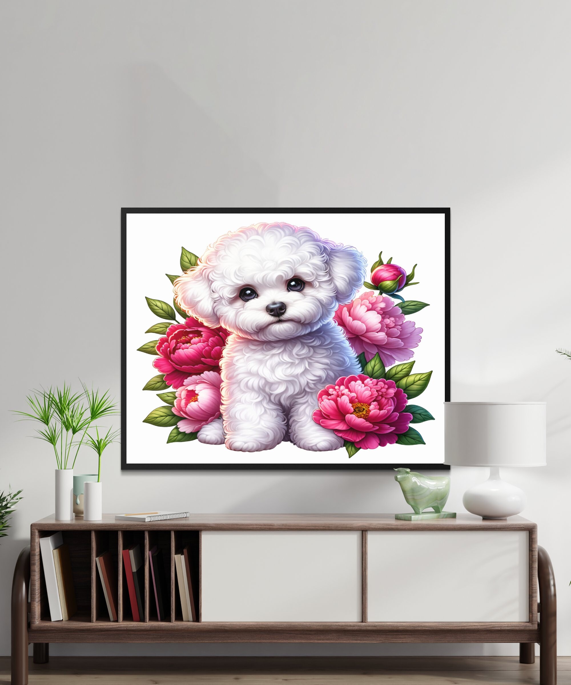 Bichon Shoulder Bag - Watercolor Bichon Shoulder Bag - Watercolor