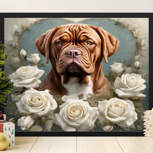 Dogue De Bordeaux Wall Art, Digital Download Dog Print, Printable Dog Art, Dream AI Dog Poster, Home Decor Dog Wall Art, No Physical Product