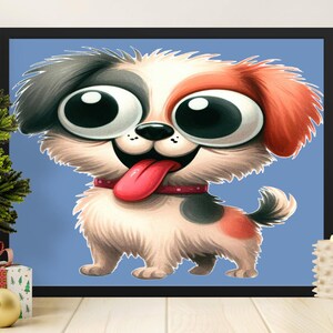 Cute Funny Dogs Wall Art Digital Download, Adorable Puppy Poster, Playful Pooch Artwork, Quirky Dog Lover Gift, Cute Dog Decor