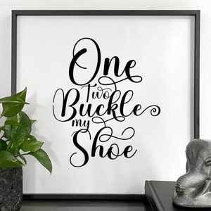 One, Two, Buckle My Shoe - Digital Print