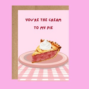 Vous êtes la crème pour ma carte | Parfait pour les amis, les couples, la Saint-Valentin et les anniversaires | Comprend une enveloppe
