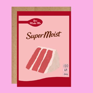 Tu me fais un gâteau moelleux | Parfait pour les amis, les couples, la Saint-Valentin et les anniversaires | Comprend une enveloppe