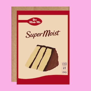 Tu me fais un gâteau moelleux | Parfait pour les amis, les couples, la Saint-Valentin et les anniversaires | Comprend une enveloppe