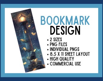 Books, Fantasy, Fairytale, Printable Bookmarks Bundle, Set of 20 PNG ...