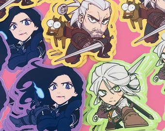 The Witcher 3" vinyl stickers