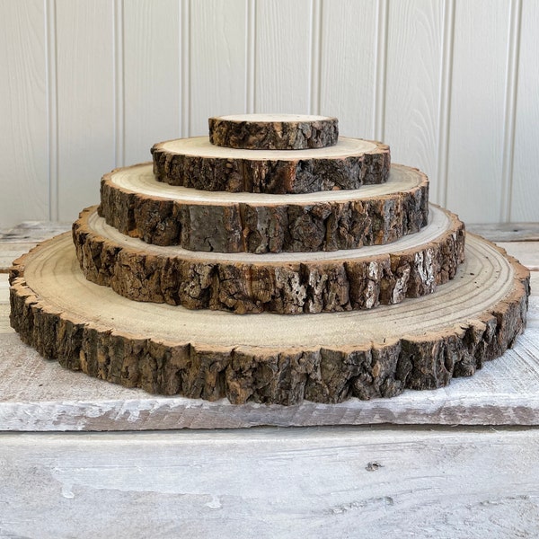 Rustic Log Slice Cake Stand Christmas Tree log Tableware Rustic Plate Christmas Decor, Christmas Decorations. Wooden Christmas Log Slice