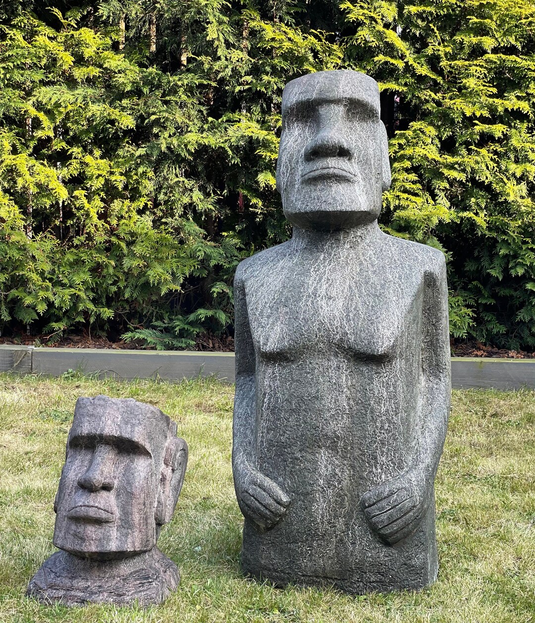 3 Foot 7 Inches Easter Island Garden Statue Etsy