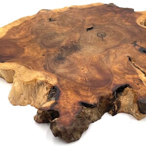 Wooden Chopping Board Unique Live Edge Rustic Chunky Log Slice