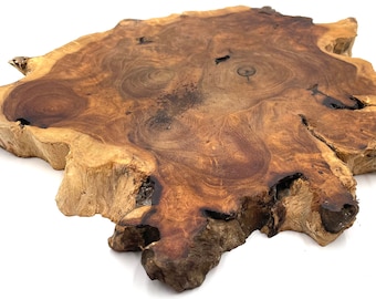 Wooden Chopping Board Unique Live Edge Rustic Chunky Log Slice