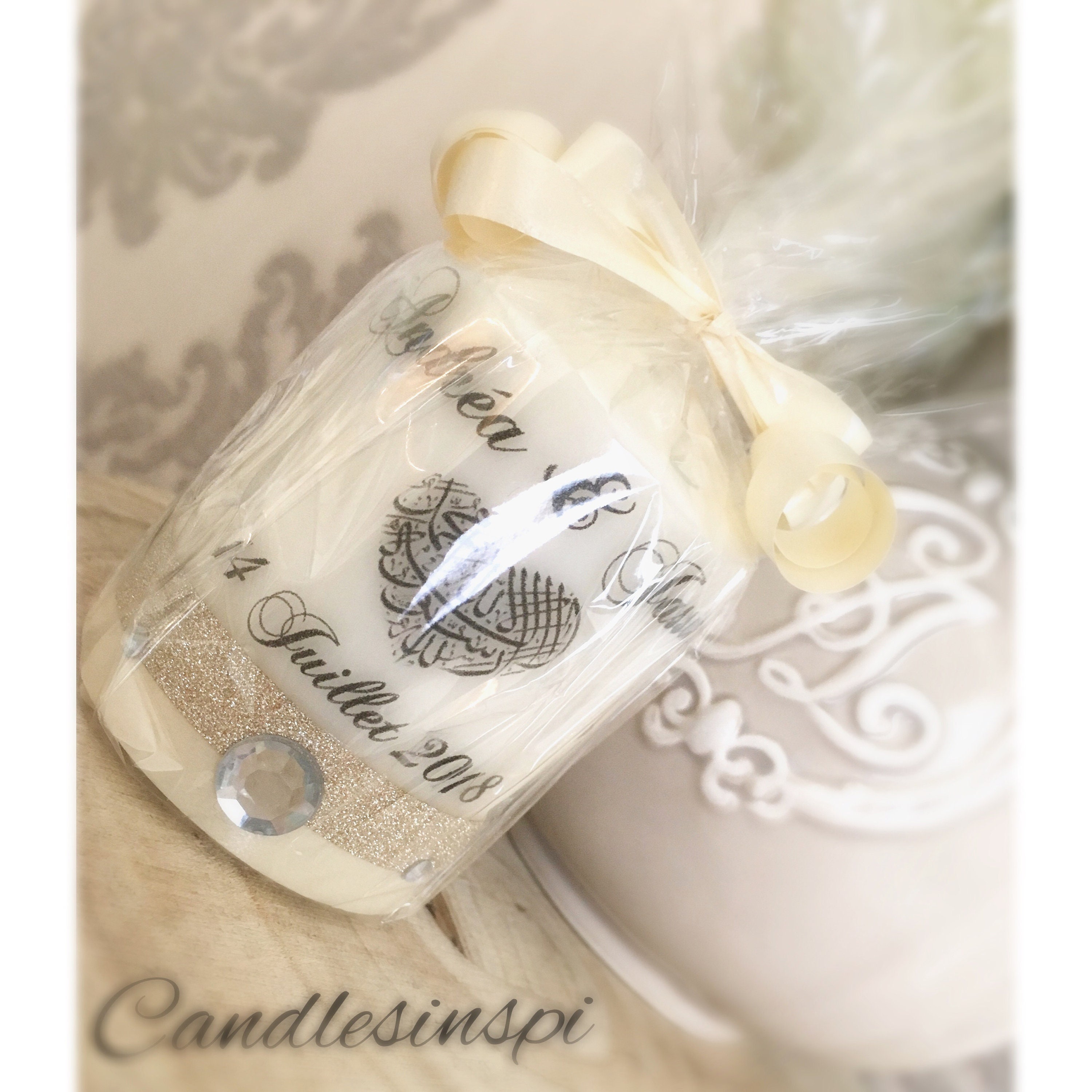 Bougie Wedding Personnalisée