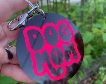 Dog Mom Keychain, Dog Lovers Gift, Dog Mom Accessory, Paw Print Keychain