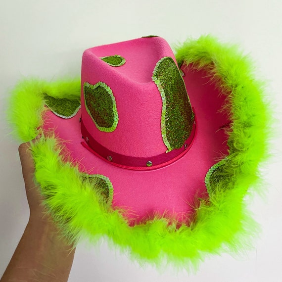 NEON MILKSHAKE Pink Cowboy Cowgirl Hat 