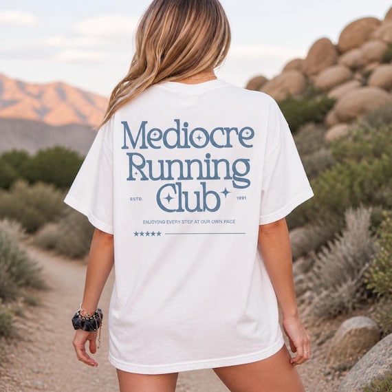 Mediocre Running Club T Shirt, Funny Running Tee, Enjoying Every Step Shirt, 1991 Running Club T-Shirt, Lazy Runner Gift Tee
