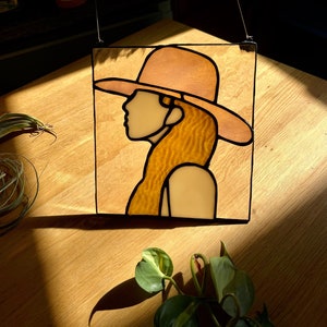 One-of-a-Kind Stained Glass Panel of Lady Gaga&#39;s Iconic Joanne Album Cover, Handmade Little Monsters Mother Fame Born This Way Chromatica