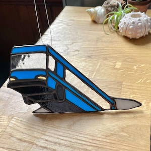 Handmade Stained Glass Pittsburgh Bus Sun Catcher - Port Authority Art