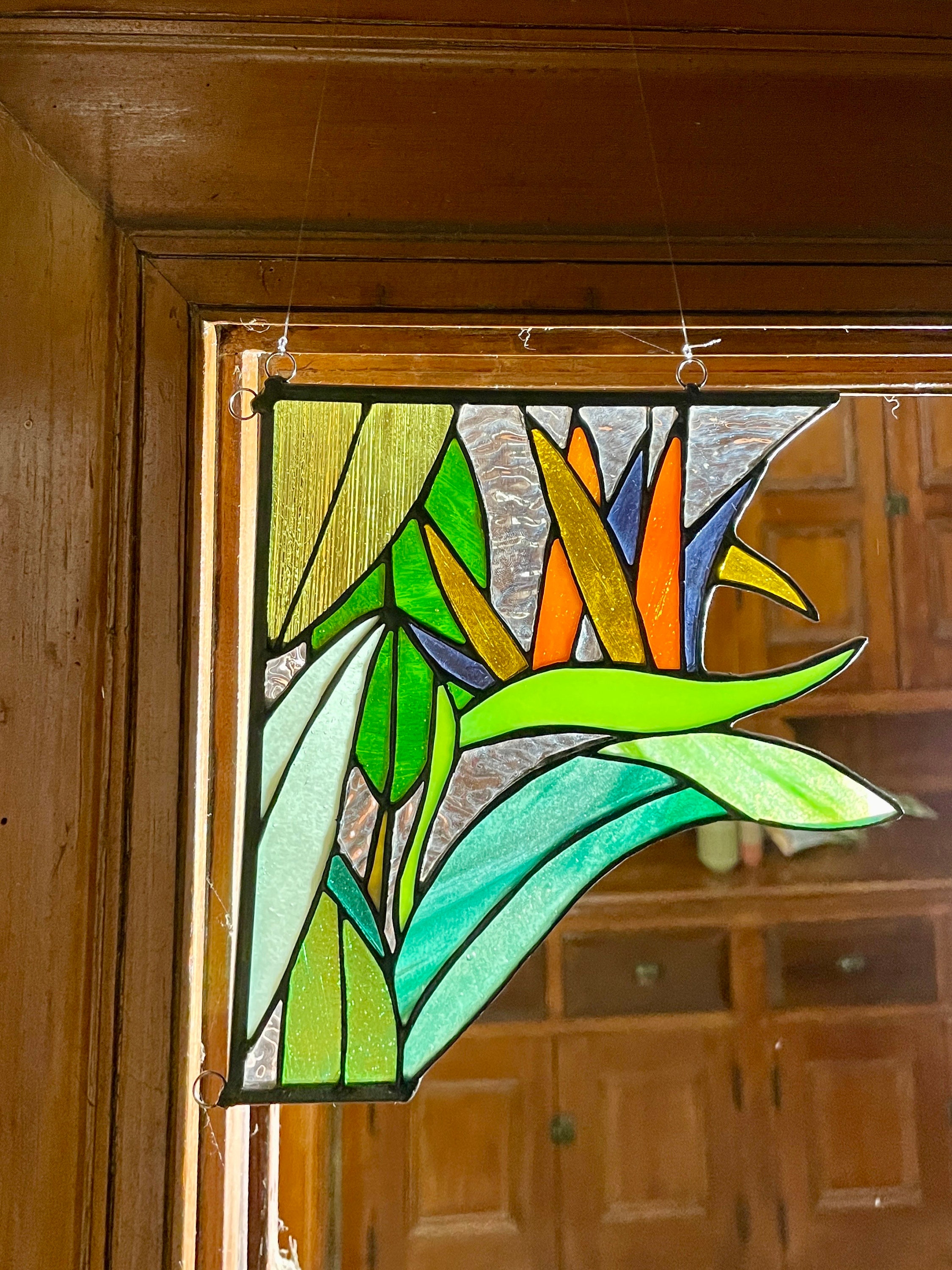 Bird of Paradise Stained Glass Suncatcher: Houseplant Window Decor - Etsy