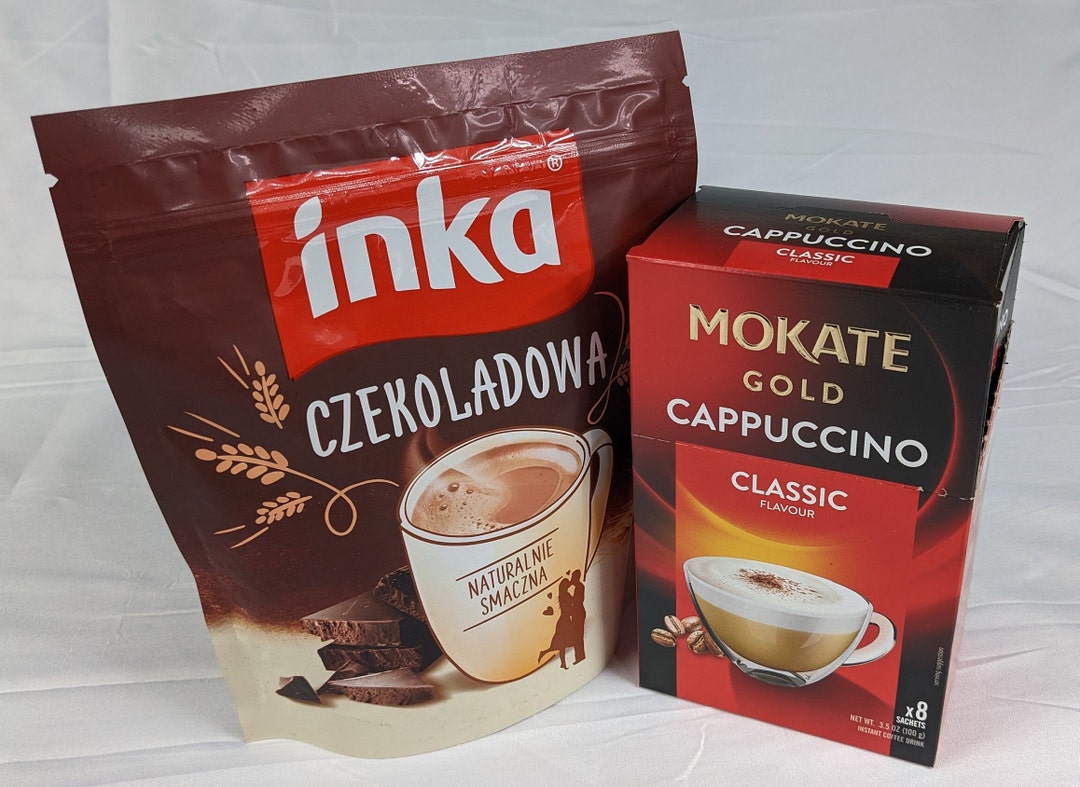 Inka Coffee and Mokate Cappuccino Set. Polish Brand Instant Etsy