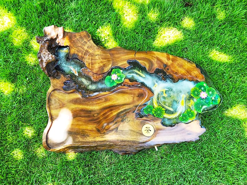 Dragon Resin Epoxy Tavolino / Rettangolo Resina Epoxy Tavolino / Dragon Wood Resin Tavolino / Unique Resin Table / Dragon 3D Art immagine 2