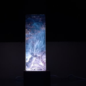 Epoxy lamp, Resin lamp, Handmade Epoxy lamp, Artisian Lamp, Artisan Resin, Night Light,Resin Wood Lamp,Unique Decor