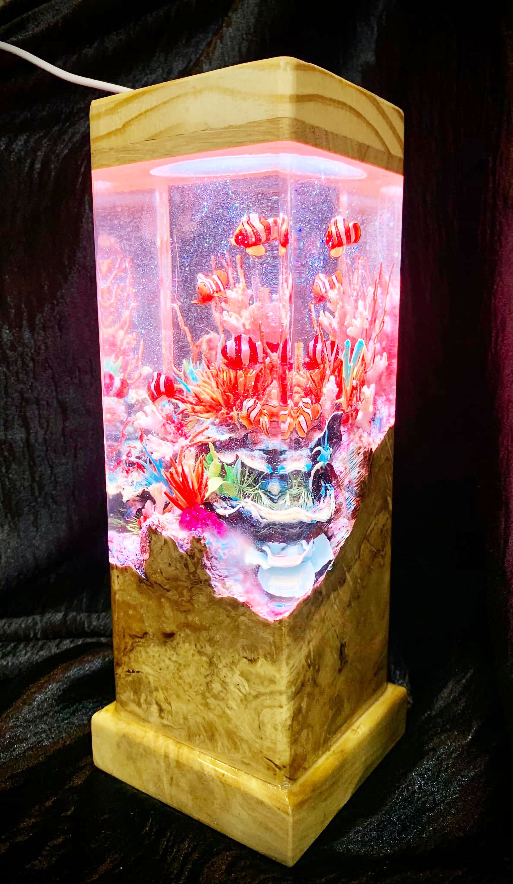 Epoxy Lamp Resin Lamp Handmade Epoxy Lamp Artisian Lamp Etsy