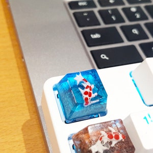 Koi fish keycap, Artisan Keycap,keycap, Handmade,SA and OEM Keycaps For Cherry MX Mechanical Gaming Keyboard,keycap esc,Gift for him