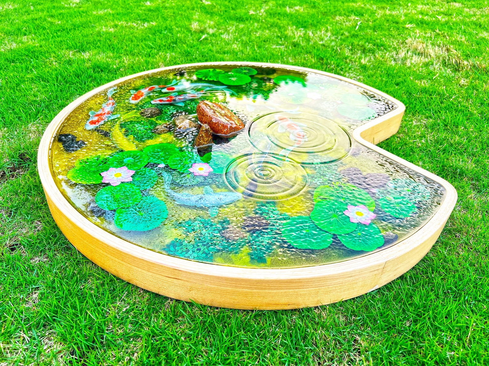 Koi Fish Resin Epoxy Coffee Table Rectangle Resin Epoxy Etsy
