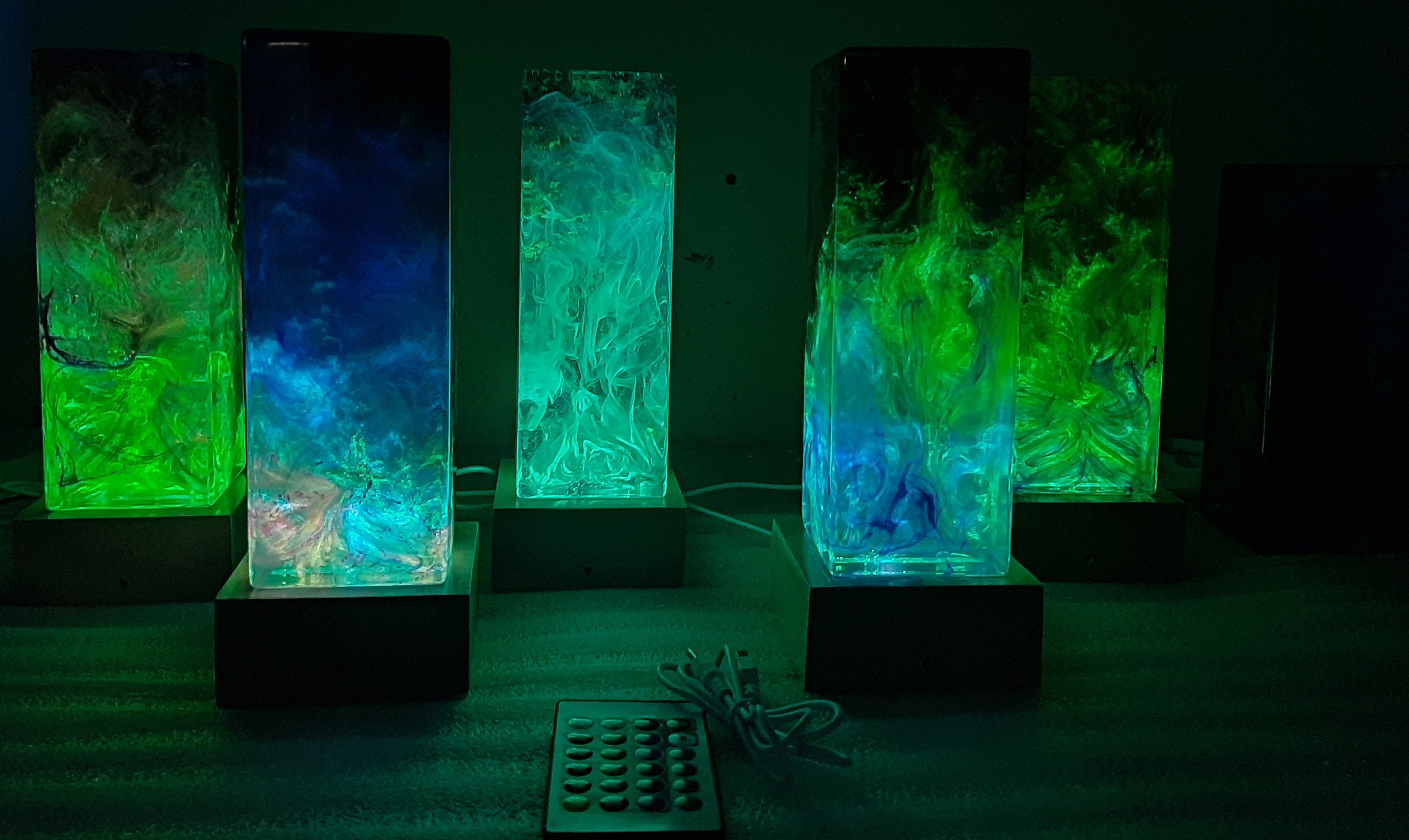 Epoxy Lamp Resin Lamp Handmade Epoxy Lamp Artisian Lamp Etsy