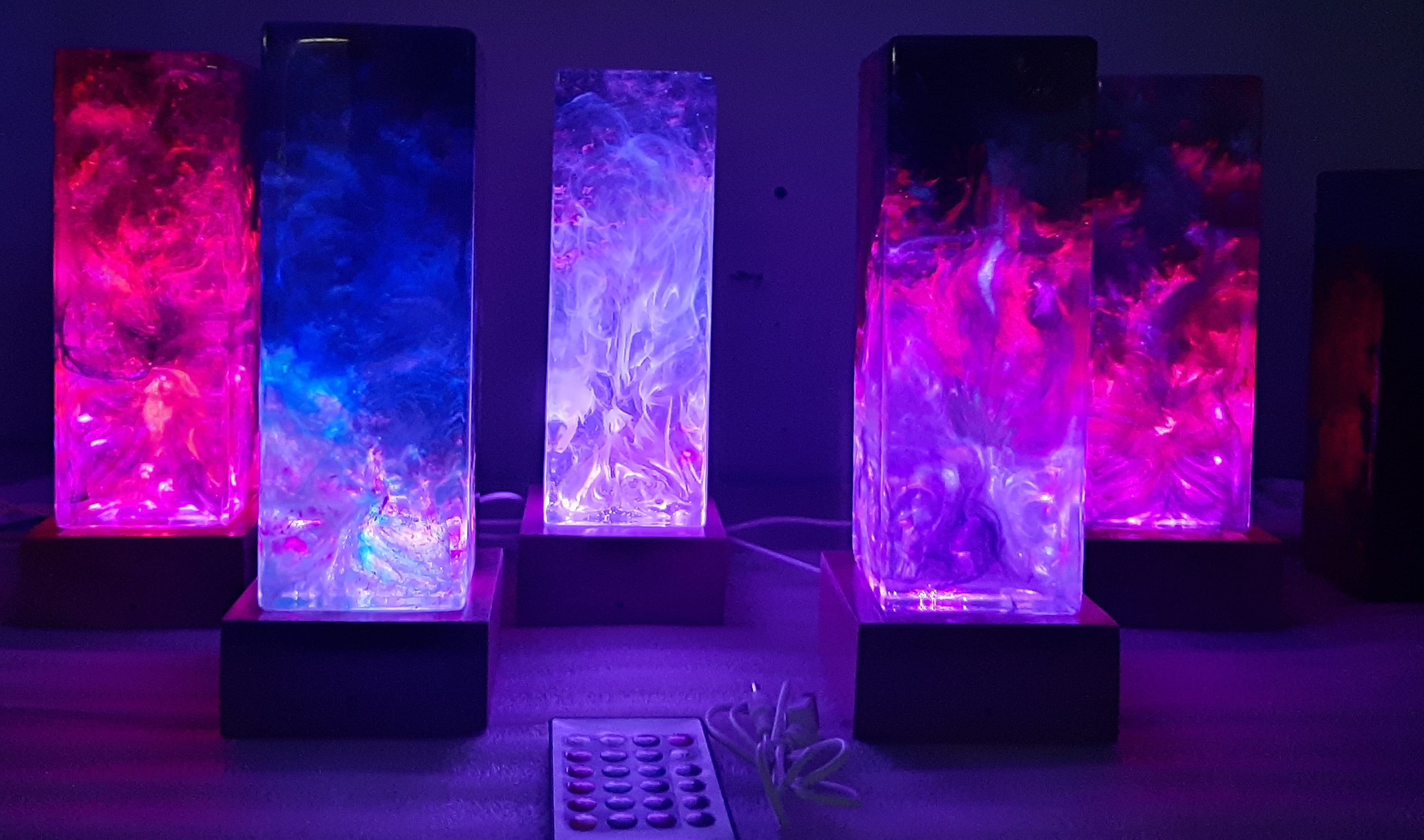 Epoxy Lamp Resin Lamp Handmade Epoxy Lamp Artisian Lamp Etsy