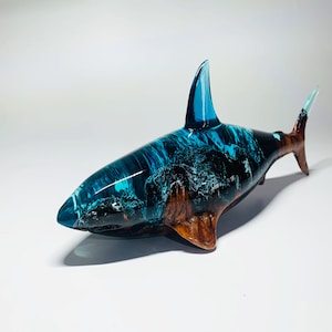 Resin sculpture shaaark,Resin Art, shaaark statue, Sculpture Art, Birthday gift, Gift for father, Gift for boyfriend, Epoxy lamp